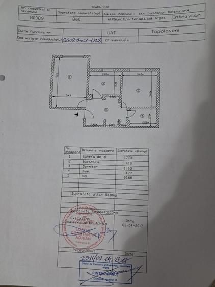 Apartament cu 2 camere decomandat în Central