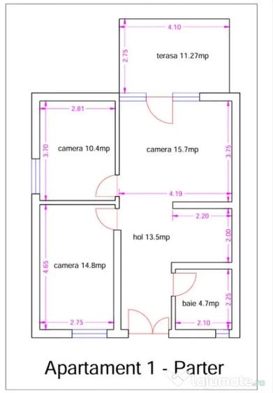 Casă cu 3 camere cu Teren 150 Mp în Central