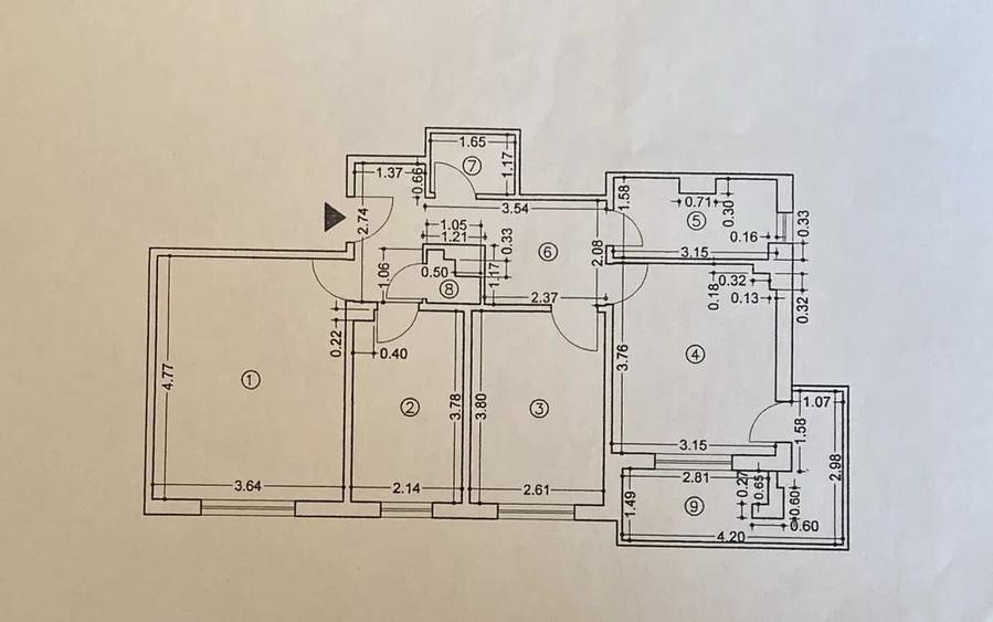 Ap 3 camere decomandat-71mp-etaj intermediar-Carrefour Felicia - 1