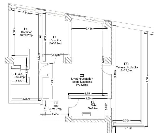 Apartament 3 camere, 2 bai, 77mp, terasa, bloc nou, zona Corneliu Coposu - 7