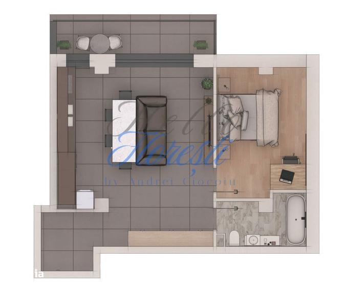 Apartament 2 camere 53,73mp, ansamblu NZEB, zona Terra - 1
