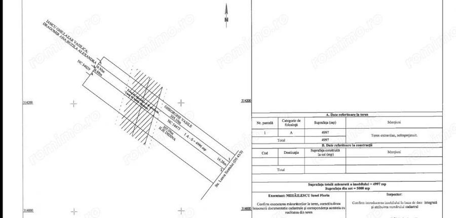 Teren Extravilan In Rate Primaverii Com. Berceni | 4997mp | #EG48 - 1