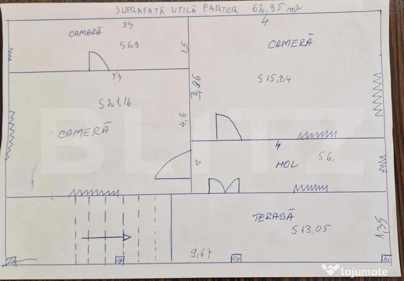 Casa ?araneasca cu 180 mp utili ?i teren de 1360 mp, A - 1