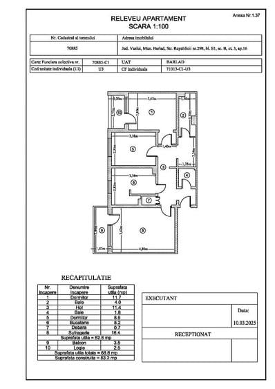 Apartament 3 camere decomandat - 1