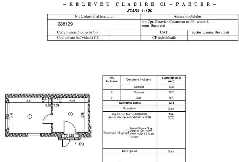 Casă individuală cu 2 camere cu Teren 65 Mp în Grivița