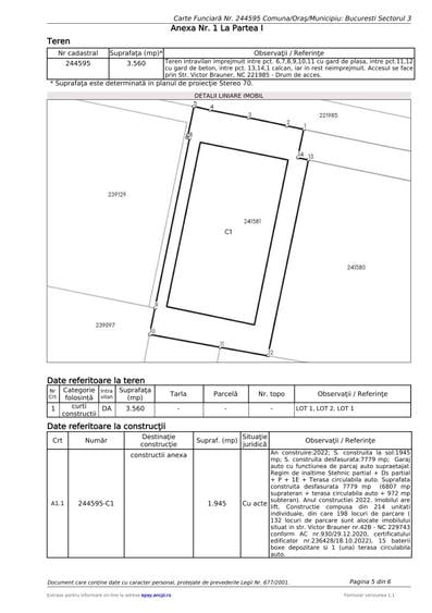 Teren de 3560 mp, în Exterior Vest