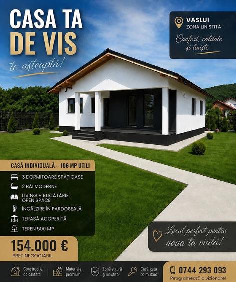 Casă cu Teren 500 Mp în Muntenii de Jos