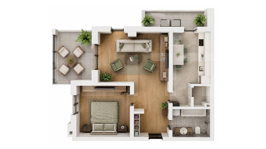 Apartament cu 2 camere decomandat în Livezeni