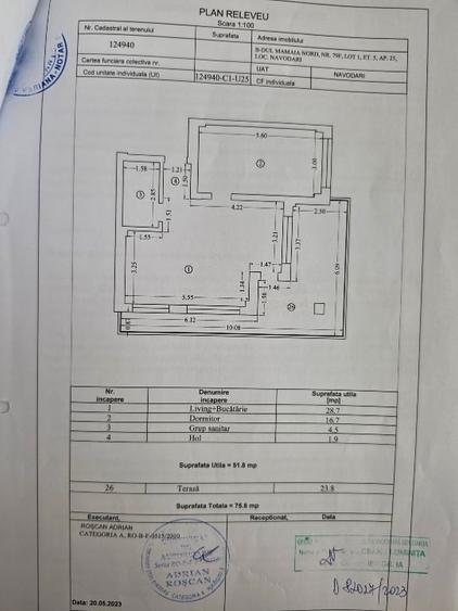 Apartament cu 2 camere semidecomandat, mobilat în Nord