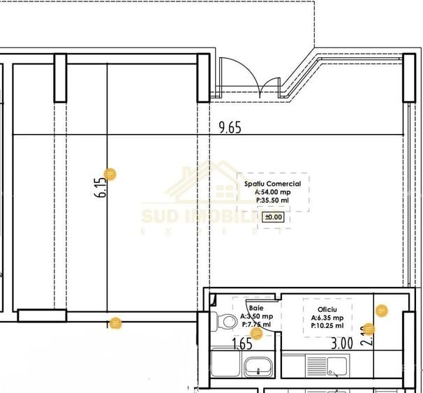 Spațiu comercial, de 62 mp, în Central