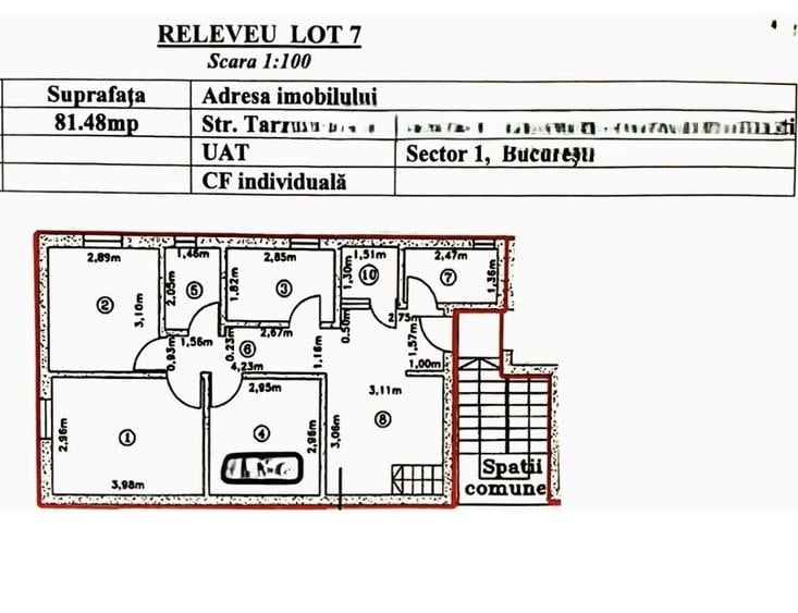 Apartament cu 4 camere, mobilat în 1 Mai