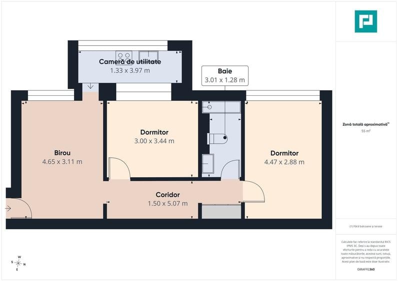 Apartament cu 3 camere decomandat, mobilat în Cantemir