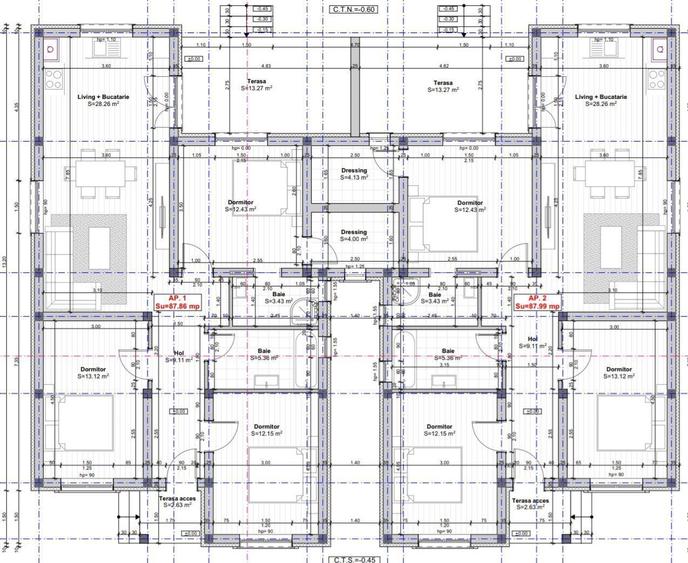 Duplex cu 4 camere cu Canalizare în Giroc