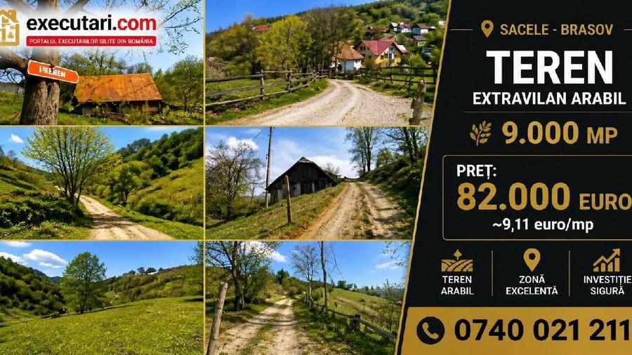 Teren extravilan de 9000 mp, în Central