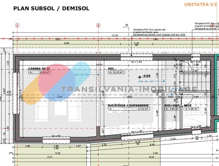 Casă cuplată, 122 mp utili+curte privată 300 mp | Demisol + Parter | Semifinisat - 7