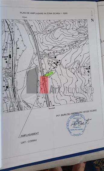 Teren Construcții intravilan de 800 mp, în Cornu