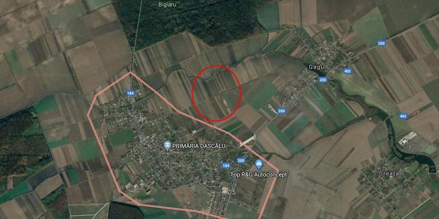 Teren Construcții extravilan de 19000 mp, în Dascălu