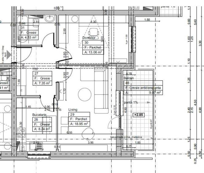 Apartament cu 2 camere decomandat în Avantgarden