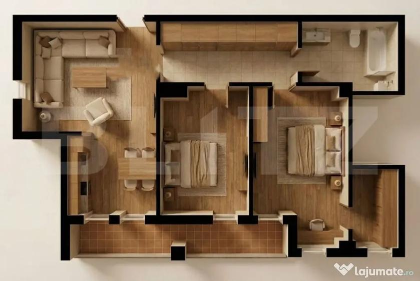 Apartament cu 3 camere decomandat în Burdujeni