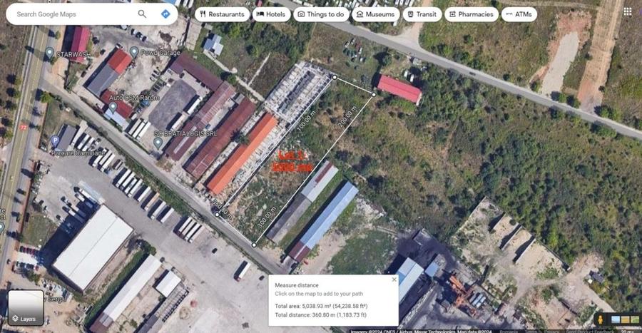 Teren Construcții intravilan de 5000 mp, în Sud-Vest