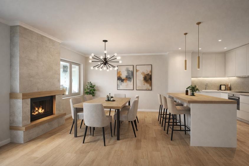 Apartament cu 3 camere semidecomandat în Pipera