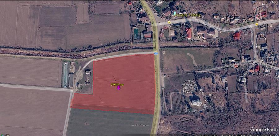 Teren Construcții intravilan de 21643 mp, în Tamași