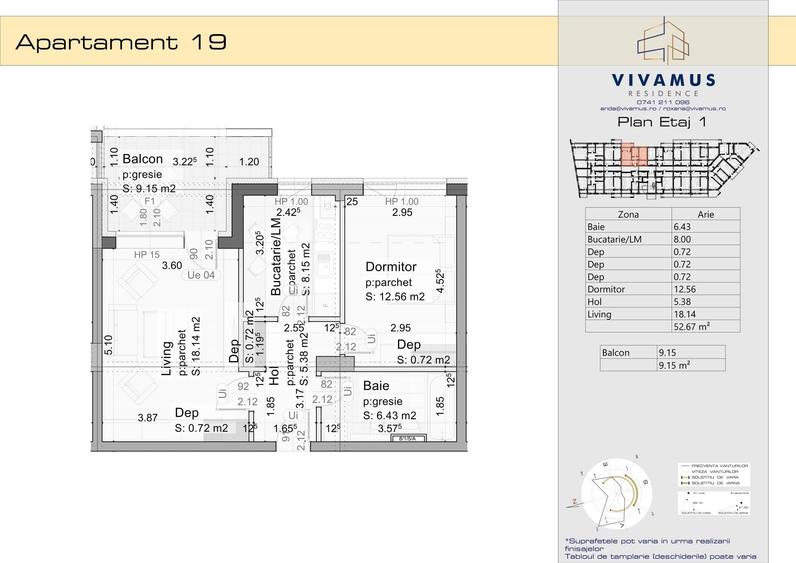 Apartament cu 2 camere în Sânpetru