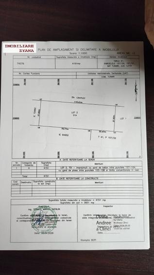 Teren Construcții intravilan de 5651 mp, în Tunari