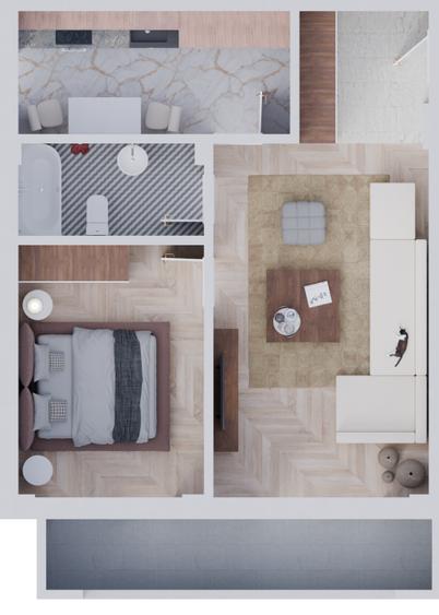 Apartament cu 2 camere decomandat în Lumina