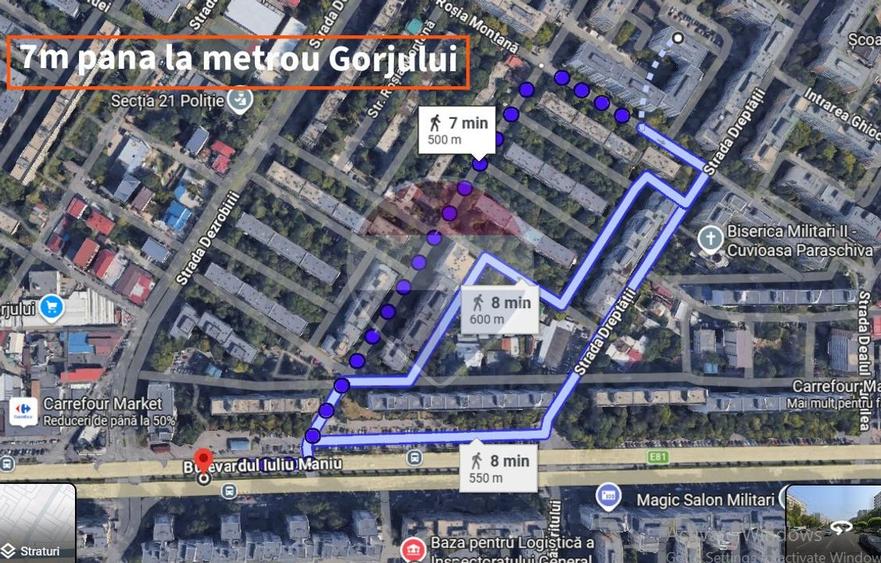 Apartament cu 3 camere, mobilat în Gorjului