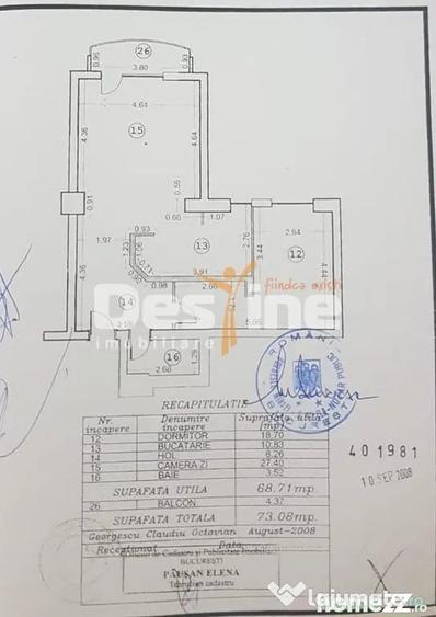 Apartament cu 2 camere semidecomandat în Fundeni