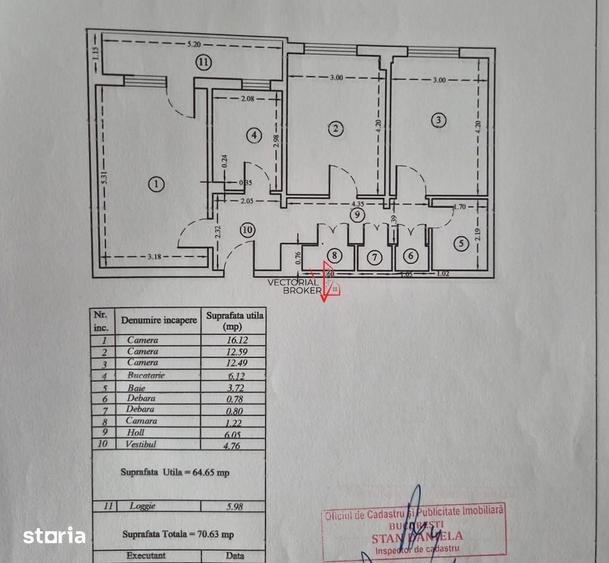 Apartament cu 3 camere decomandat în Basarabia