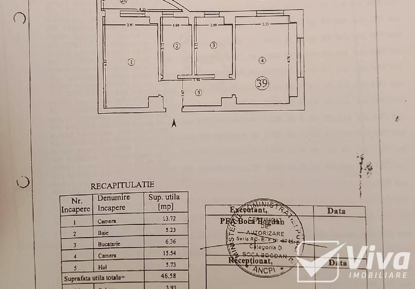 Apartament cu 2 camere decomandat în Cug