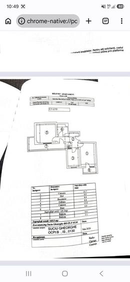Apartament cu 2 camere decomandat în Hala Centrală