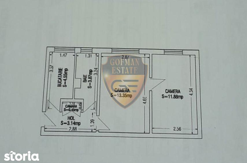 Apartament cu 2 camere semidecomandat, mobilat în ICIL