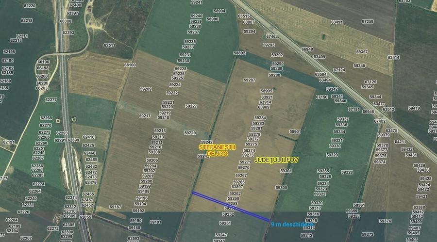 Teren agricol intravilan de 4347 mp, în Ștefăneștii de Jos