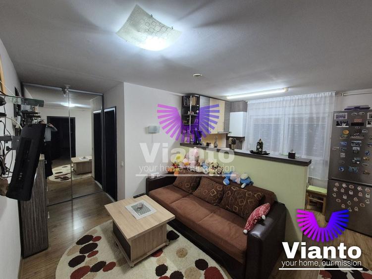 Apartament cu 2 camere semidecomandat, mobilat în Valea Aurie