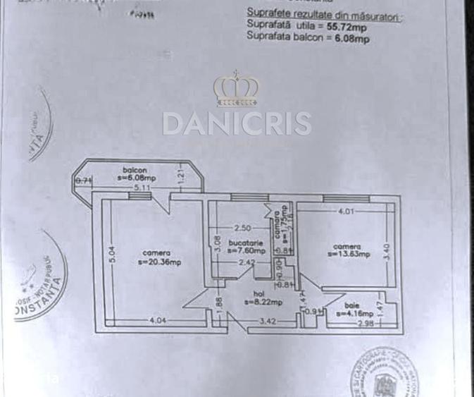 Apartament cu 2 camere în Brătianu