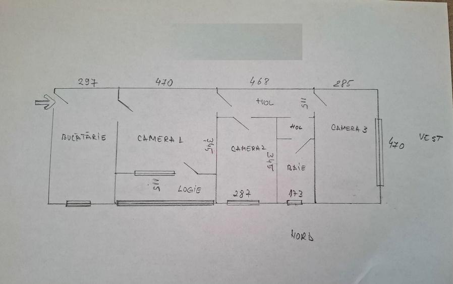 Apartament cu 3 camere semidecomandat, mobilat în Gheorgheni