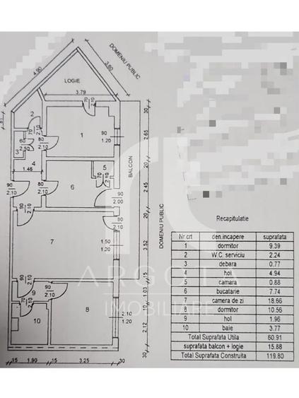 Apartament cu 3 camere semidecomandat în Micro 3