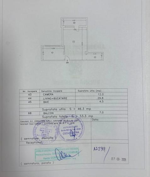 Apartament cu 2 camere nedecomandat, mobilat în Mamaia-Sat