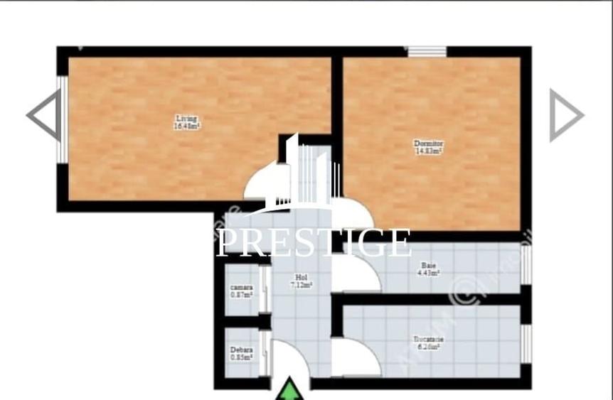 Apartament cu 2 camere decomandat în Terezian