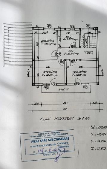 Casă individuală cu 4 camere cu Canalizare în Bascov