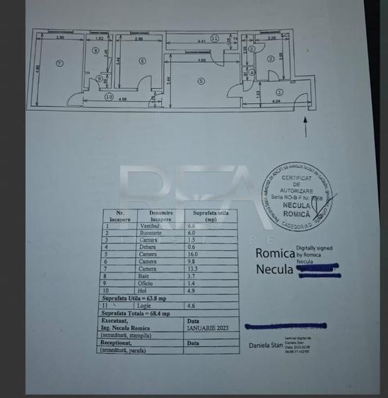 Apartament cu 3 camere semidecomandat, mobilat în Brâncoveanu