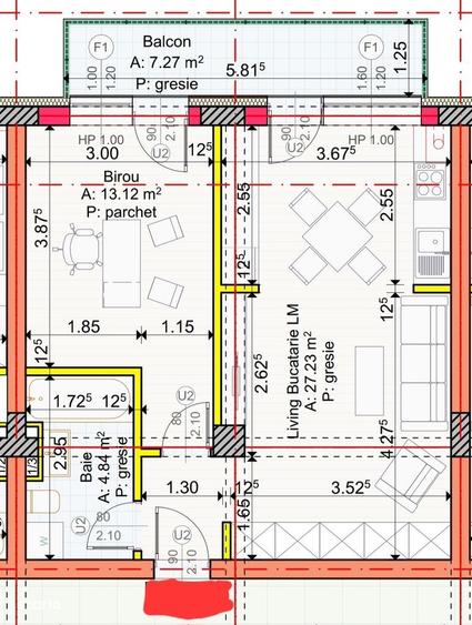 Apartament cu 2 camere în Central