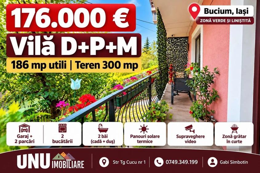 Casă individuală cu 7 camere cu Teren 300 Mp în Bucium