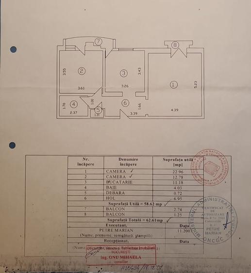 Apartament cu 2 camere decomandat în Alba Iulia