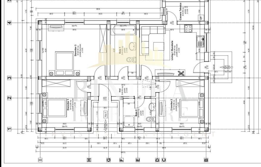 Duplex cu 4 camere cu Canalizare în Giarmata