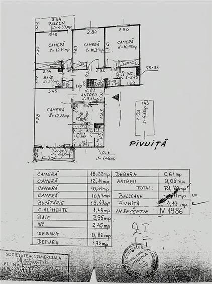Apartament cu 4 camere decomandat în Gheorgheni
