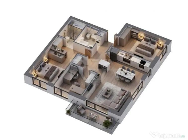 Apartament cu 4 camere decomandat în Ferdinand